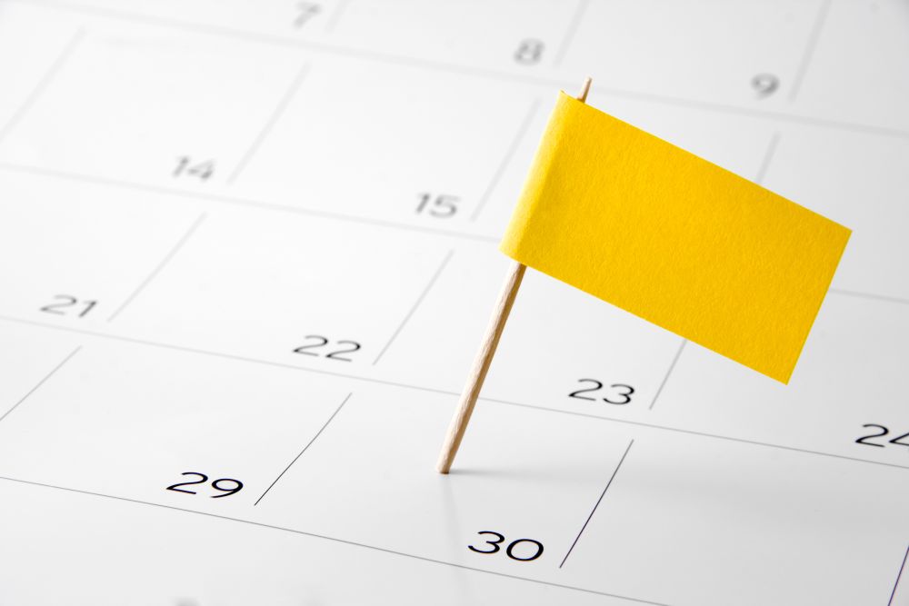 Flag Stuck In Day 30 On Calendar